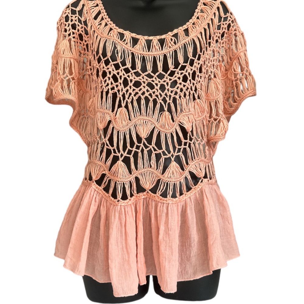 Boho Peachy Women’s Crochet Cover up